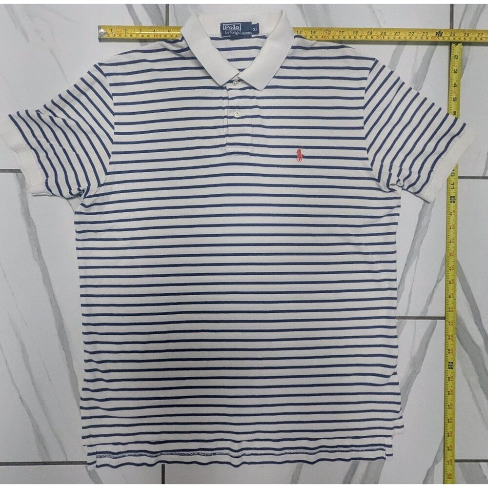 Polo by Ralph Lauren Black and White Striped Polo Shirt size XL